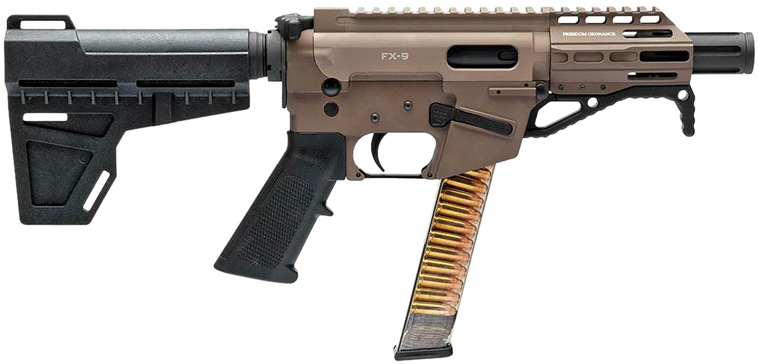 Freedom Ordnance FX9P4-FDE 9mm AR Pistol, 31+1 Capacity