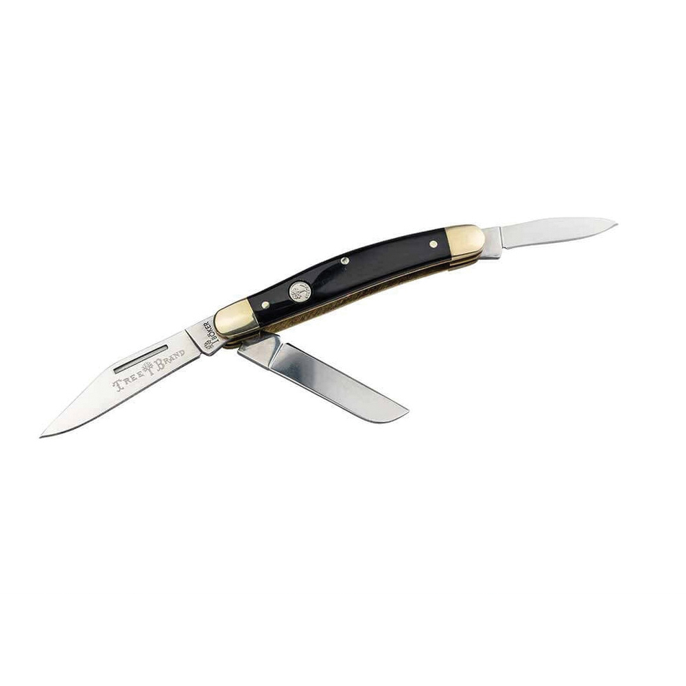 Boker Manufactory Traditional Series 2.0 Stockman Folding Knife Clip Point/Sheepsfoot/Spey, Brown