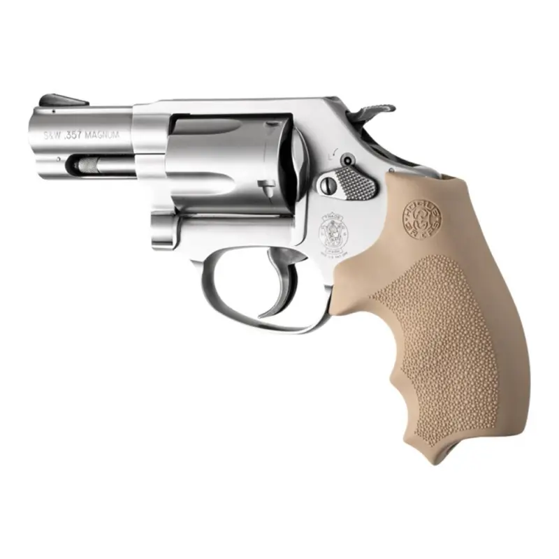 Hogue Overmolded Rubber Bantam Grip Closed Backstrap S Round Butt J-Frame Revolvers FDE