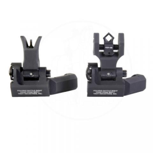 Troy-Industries Troy 45-Degree Offset Sight Set - SSIG-45S-MDBT-00 - M4 Front & Dioptic Rear - Black