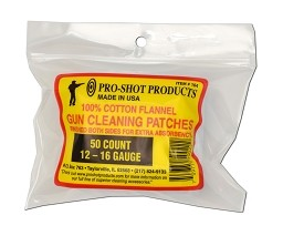 Pro-Shot 12-16 Ga. 50CT. Cleaning Patches
