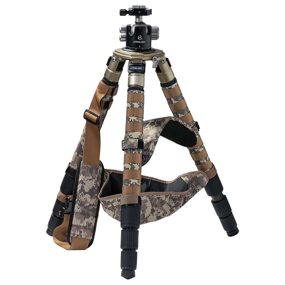 Athlon Midas CF29 Tripod 9" - 65", Camouflage