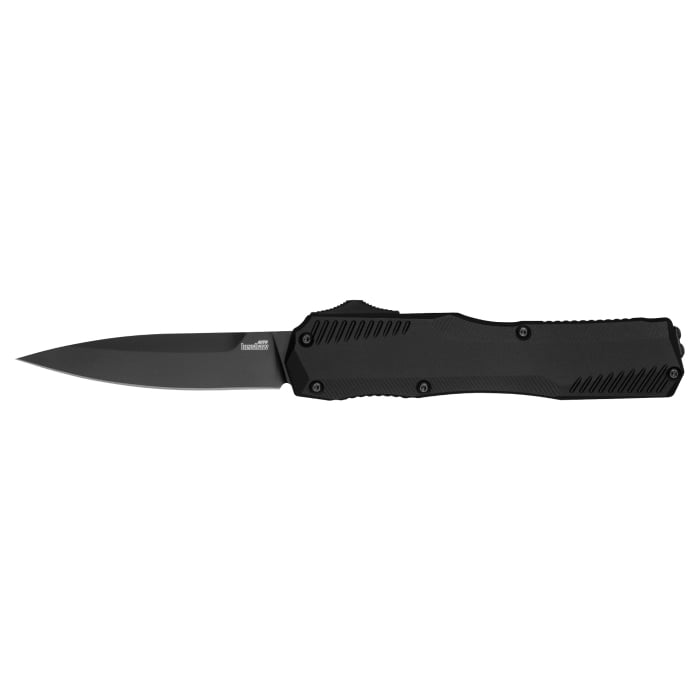 Kershaw Livewire Auto OTF Spear Point Knife, Black - 9000BLK