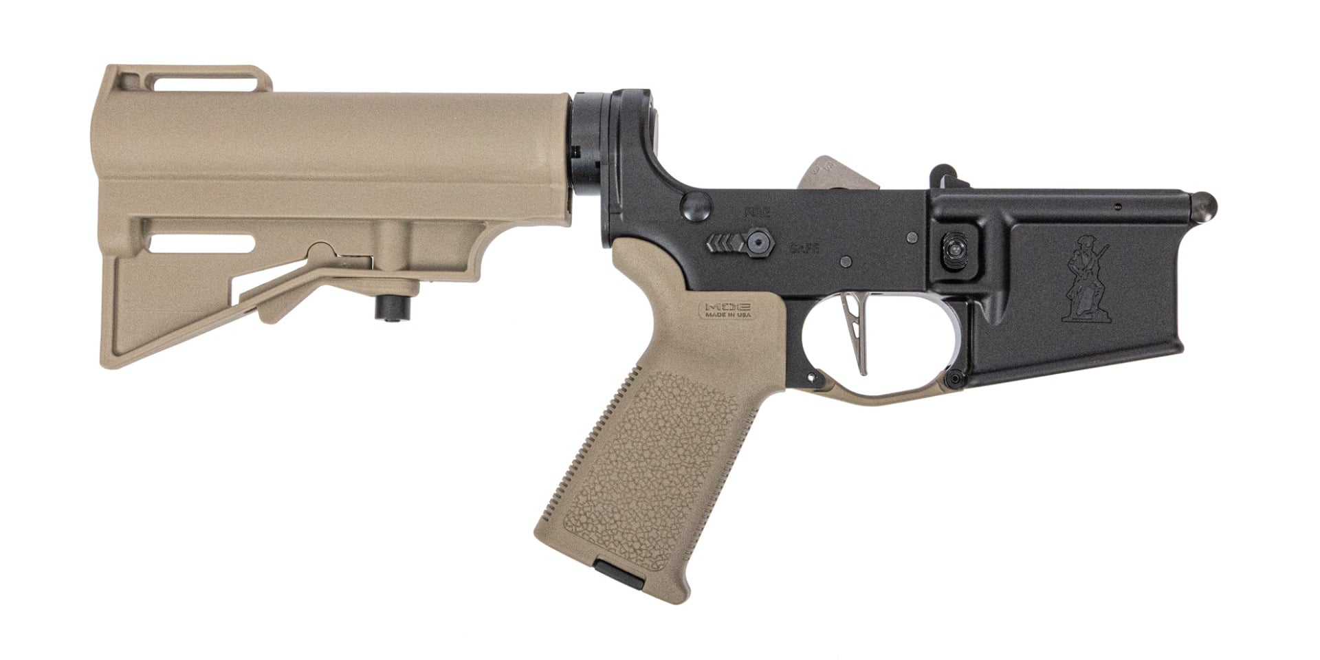 PSA Guardsman-15 Complete MOE Pistol Lower w/ HAR-15 Brace, FDE