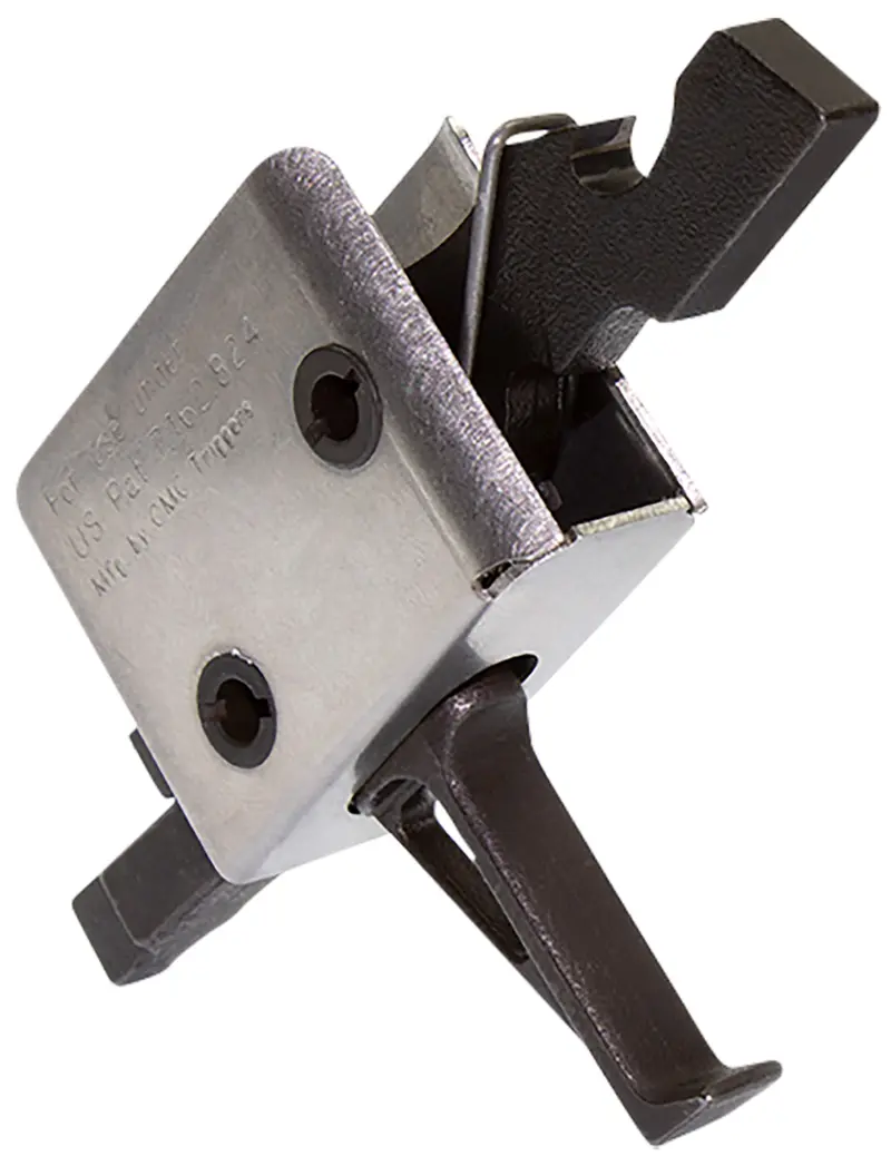 CMC Triggers 91507 Drop-In Single-Stage Flat Trigger w/ 3.50 lbs Draw Weight Black/Silver Finish