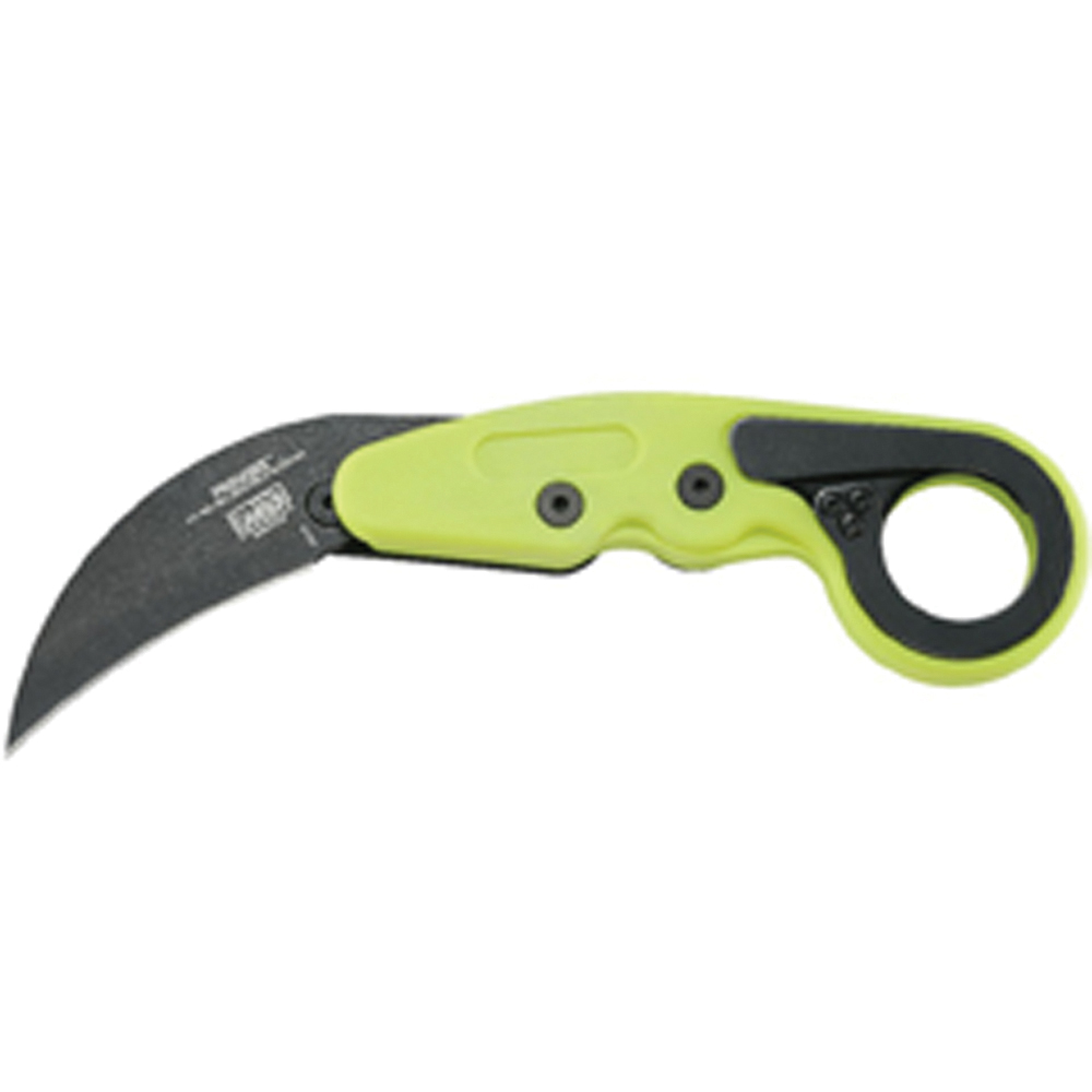CRKT Provoke Zap Folding Knife w/ Kinematic, 2.47", Black/Bright Green - 4041G