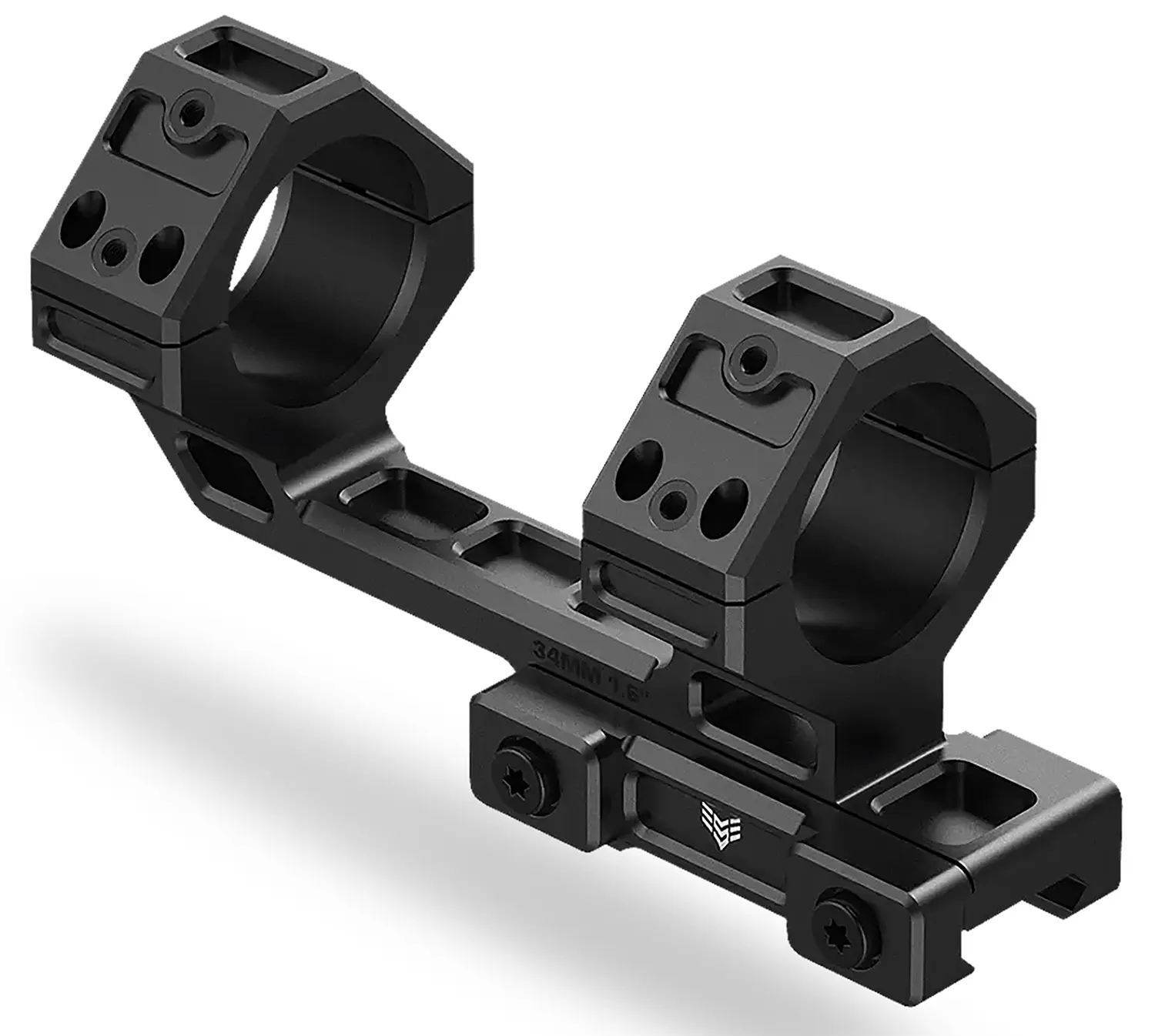 Swampfox Optics SHRM30M2 Hostile Engagement Mount Black 7075 Aluminum 30mm Tube