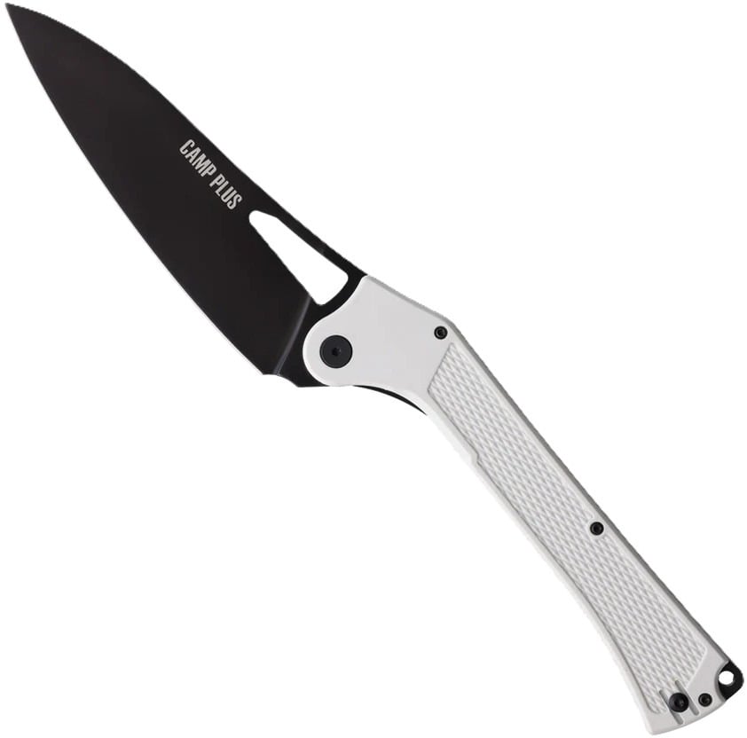 Ontario Knife Company Camp Plus Linerlock Folding Knife, White