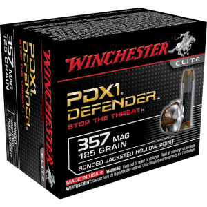 Winchester Ammo S357MPDB Supreme Elite 357 Magnum 125 GR Bonded Jacket Hollow Point - 20rd Box