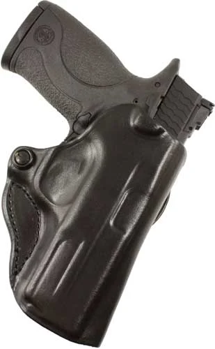 DESANTIS MINI SCABBARD HOLSTER - RH OWB LEATHER 1911 5" BLACK