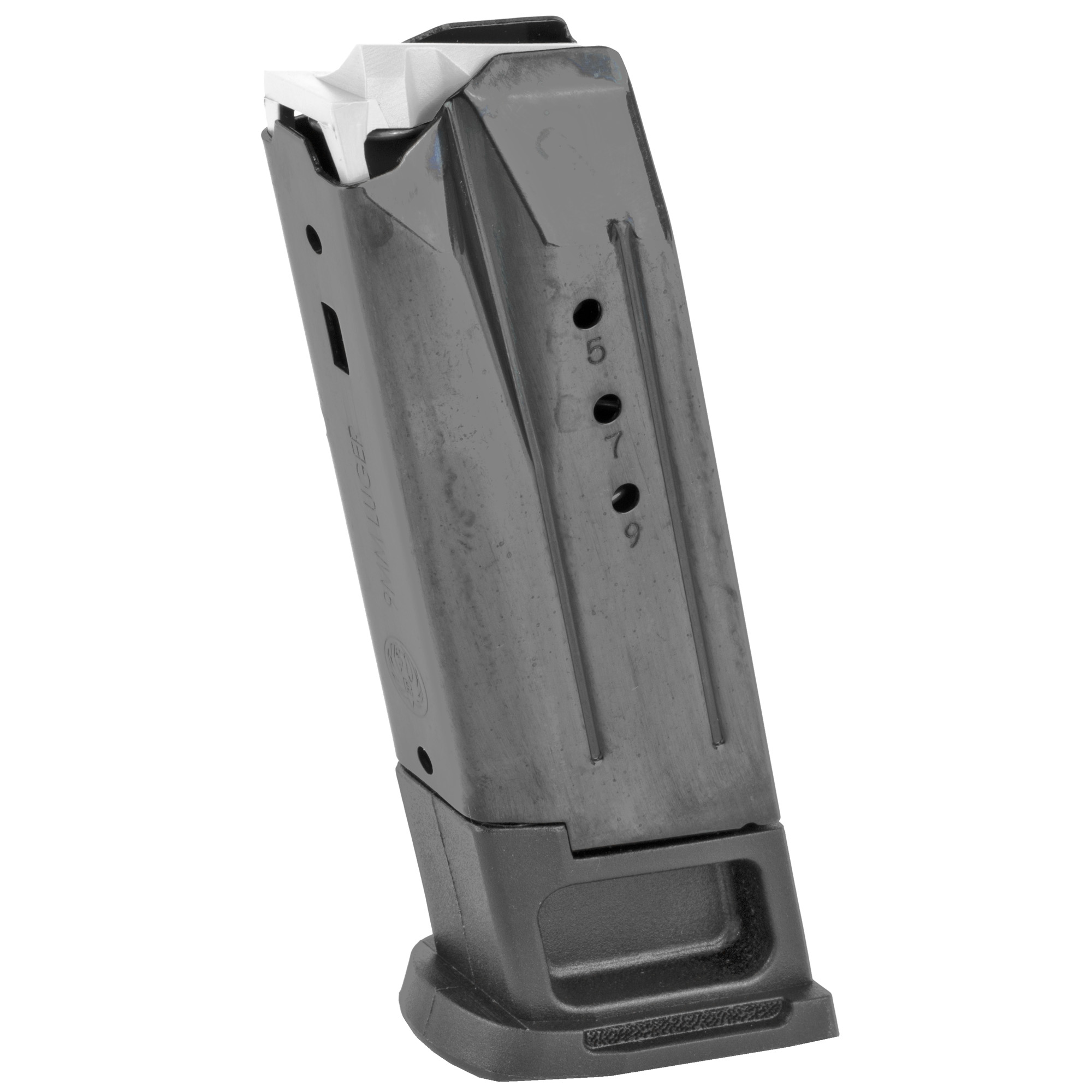 Ruger Magazine, 9mm, 10 Rounds, Fits Ruger Security-9, Steel, Black - 90638