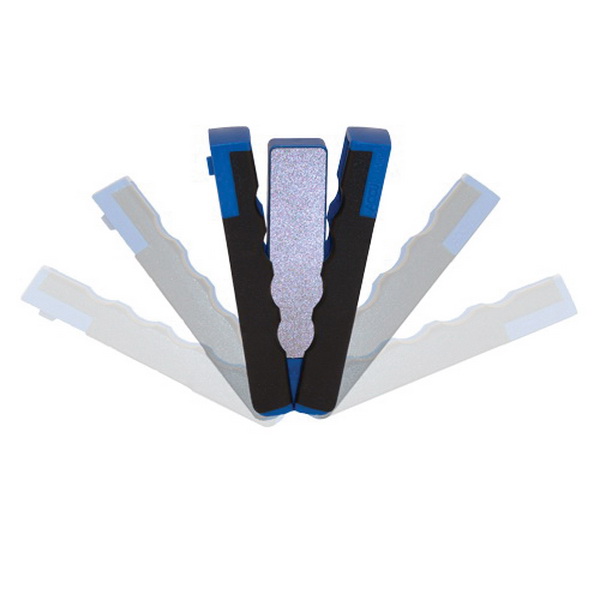 AccuSharp Paddle Rubber Diamond Folding Sharpener 0.50" THK, Black/Blue - 051C