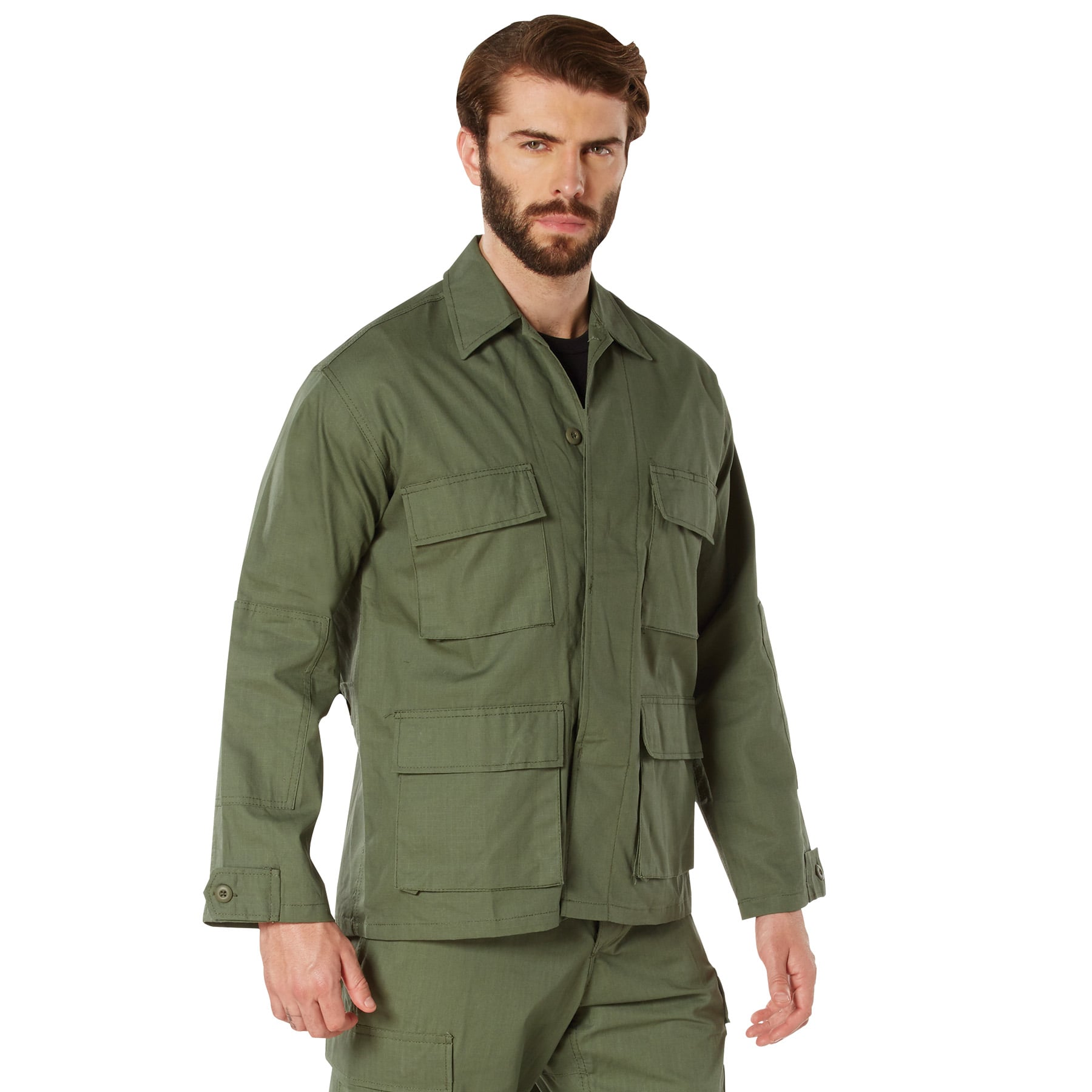 Rothco Rip-Stop Bdu Shirt - Olive Drab, X-Small