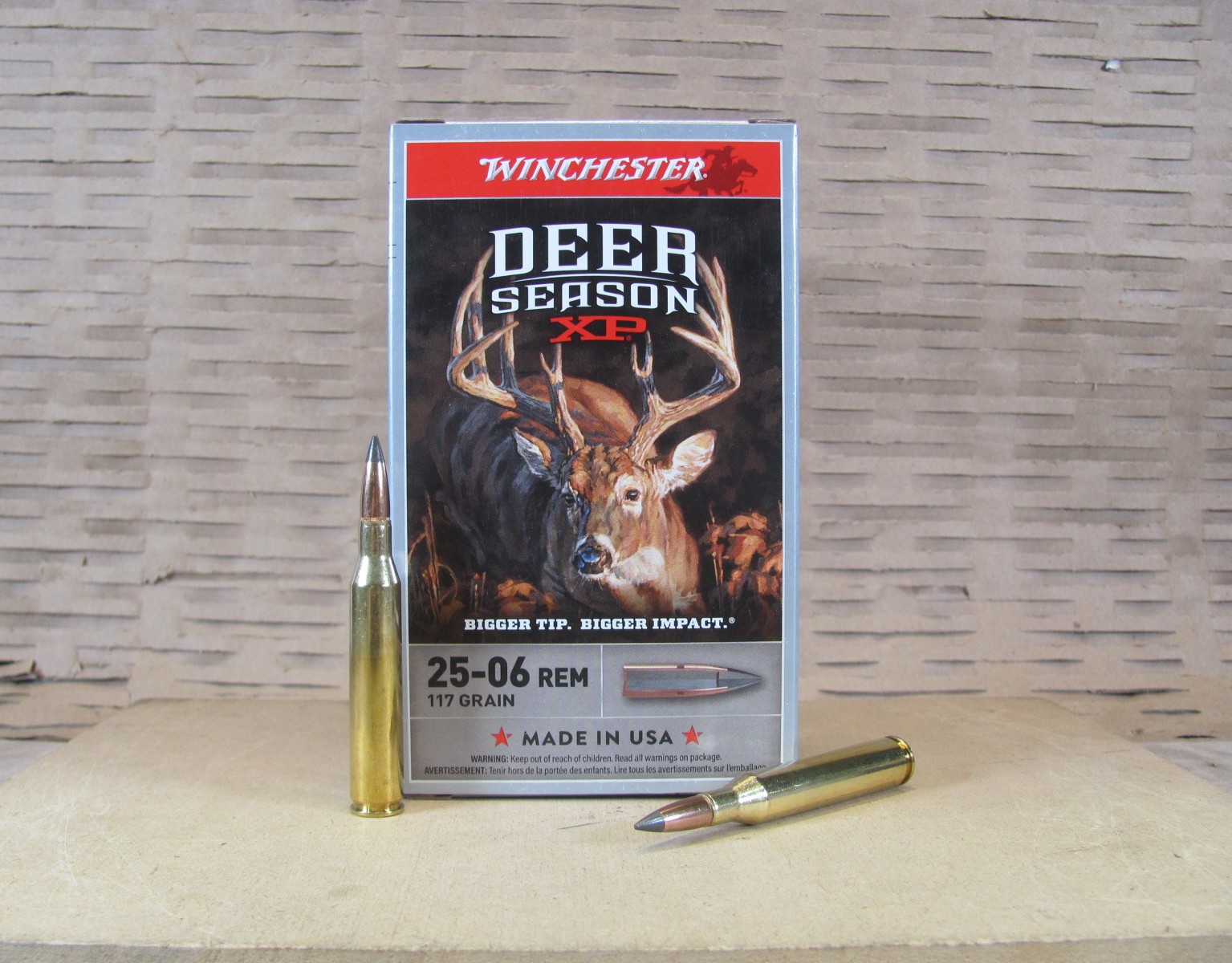 20 Round Box – 25-06 Rem 117 Grain Winchester Deer Season XP Extreme Point Ammo – X2506DS