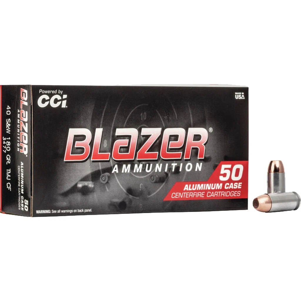 CCI Blazer Clean Fire Pistol Ammo 40 S 180 gr. TMJ 50 rd.
