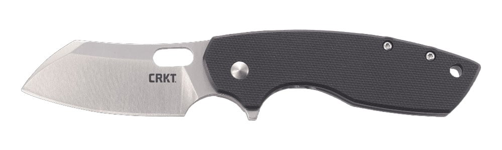 CRKT Pilar Large Flipper Folding Sheepsfoot Knife, Black - 5315G