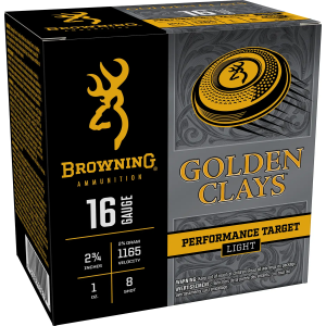Browning Ammo BGC168 Golden Clays  16Gauge 2.75 1oz 8Shot 25 Per Box/10 Case