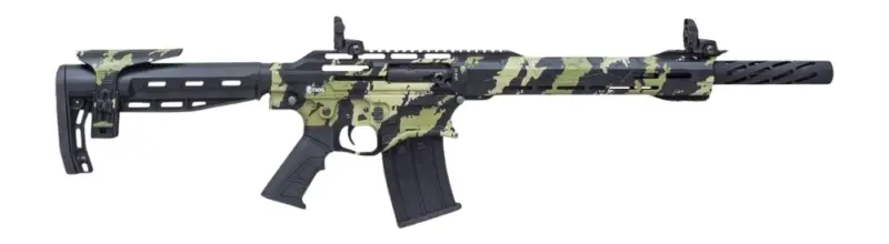 Citadel CBOSS2512-VECG Boss25 12 Gauge 3" 5+1 18.75" Threaded Barrel, Vector Green Camo Steel Receiver w/Picatinny Rail, Adj Comb Synthetic Butt Stock, Picatinny Rail Forend, Polymer Grip