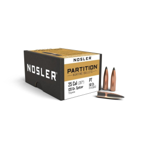 Nosler Partition Rifle Bullets .25 cal .257" 120 gr SPT 50/ct