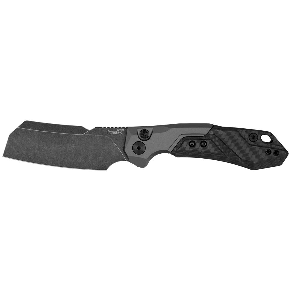 Kershaw Launch 14 Auto Folding Cleaver Knife, Carbon Fiber - 7850