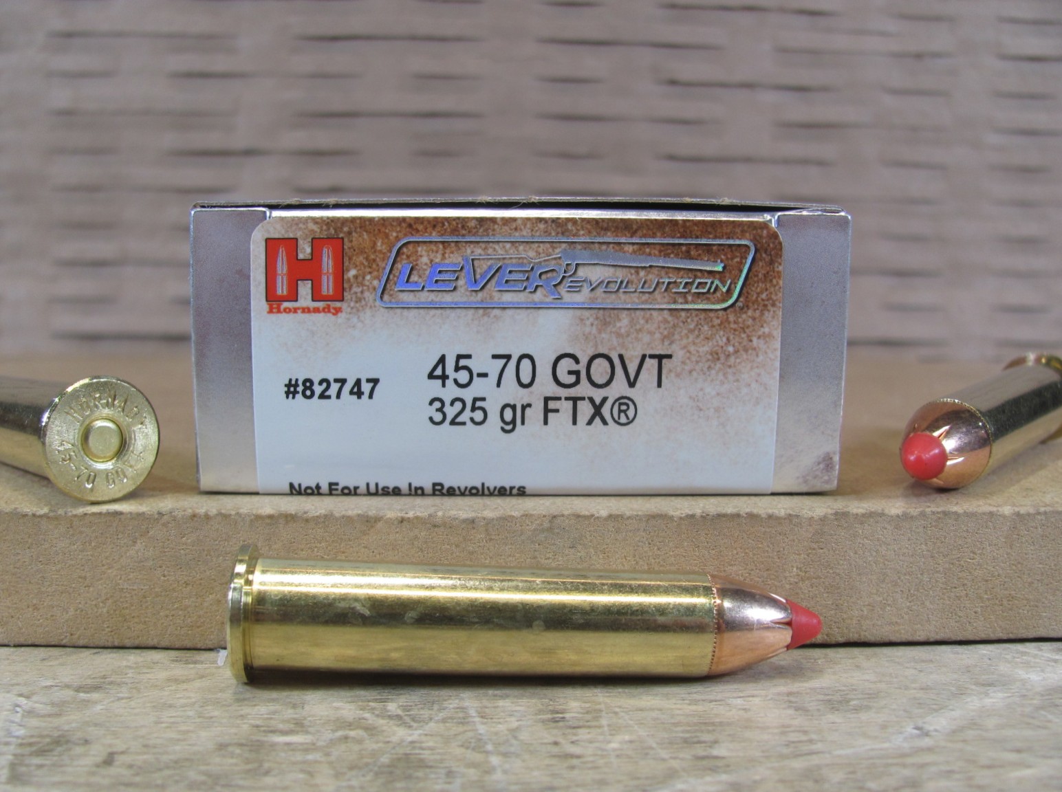 200 Round Case – 45-70 Hornady Lever Evolution Ammo 325 Grain FTX – 82747