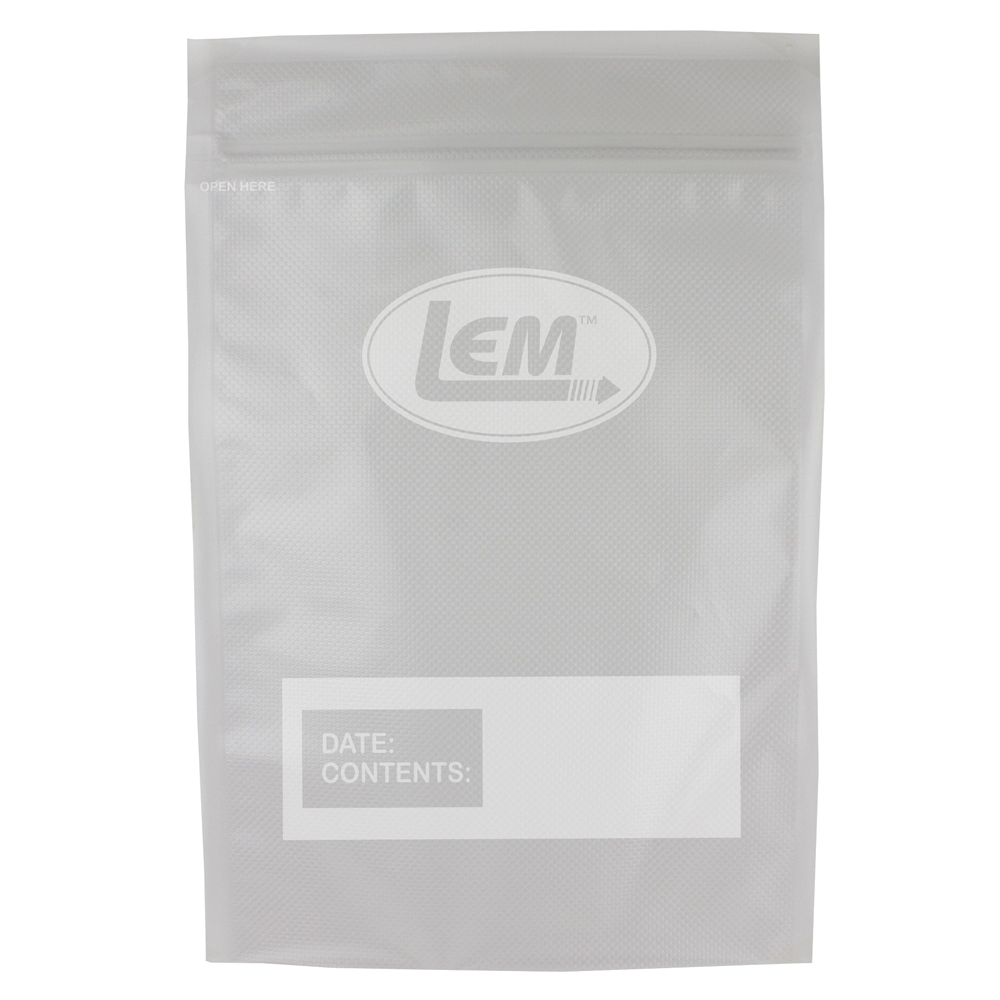 LEM 16" x 11" Gallon Size Zipper Top Vacuum Bag, Pack of 20