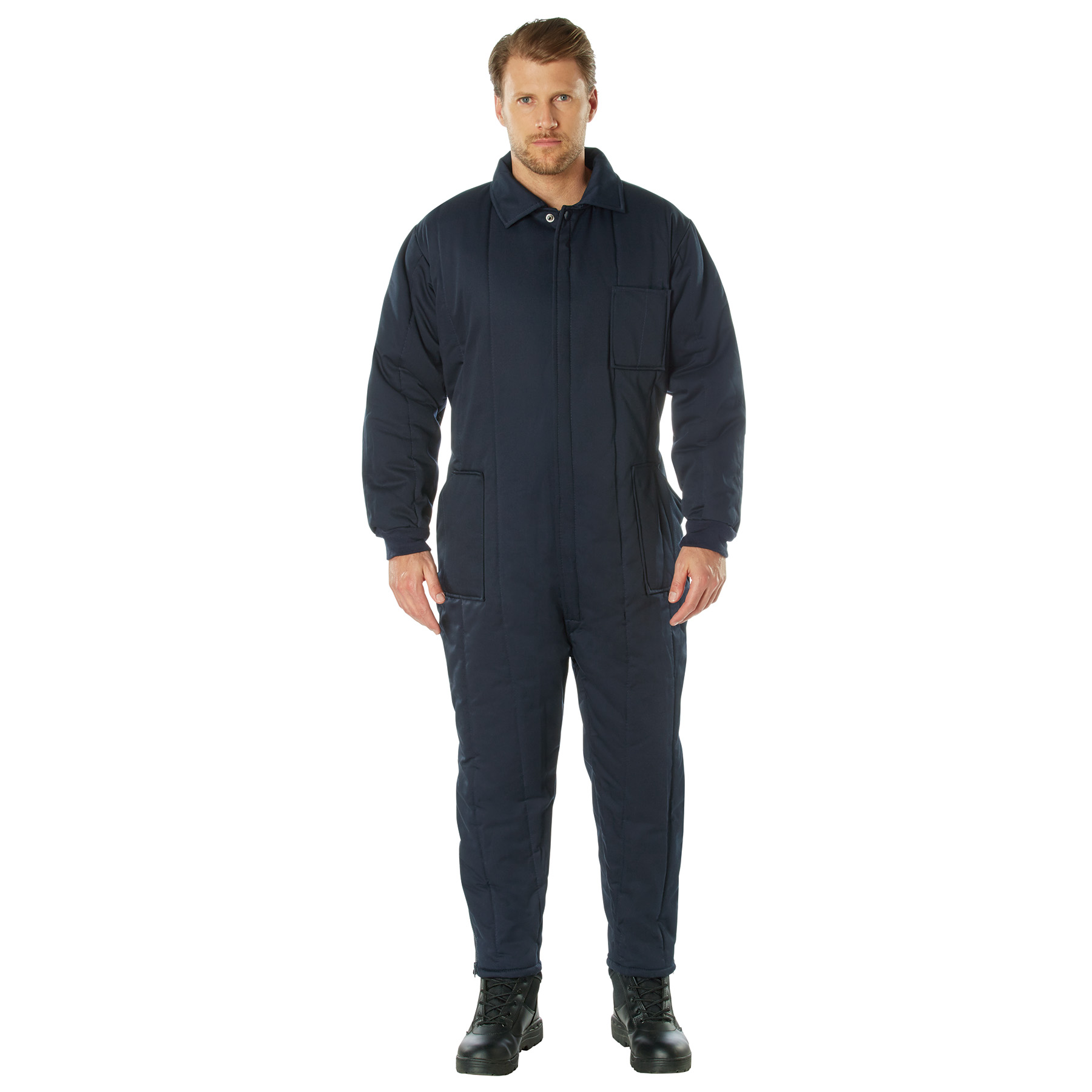 Rothco Insulated Coveralls - Navy Blue, Large
