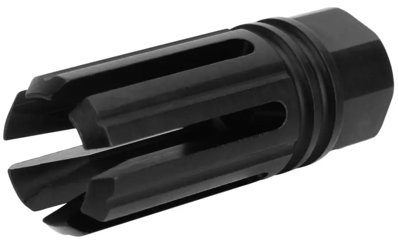 TacFire MZ1005N 6 Prong Flash Hider Black Nitride Steel with 1/2"-28 tpi Threads 2.22" OAL for 5.56x45mm NATO AR-Platform