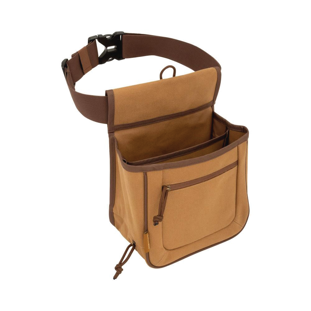 Allen Cotton Canvas Rival Double Compartment Shell Bag, Caramel Brown - 8332