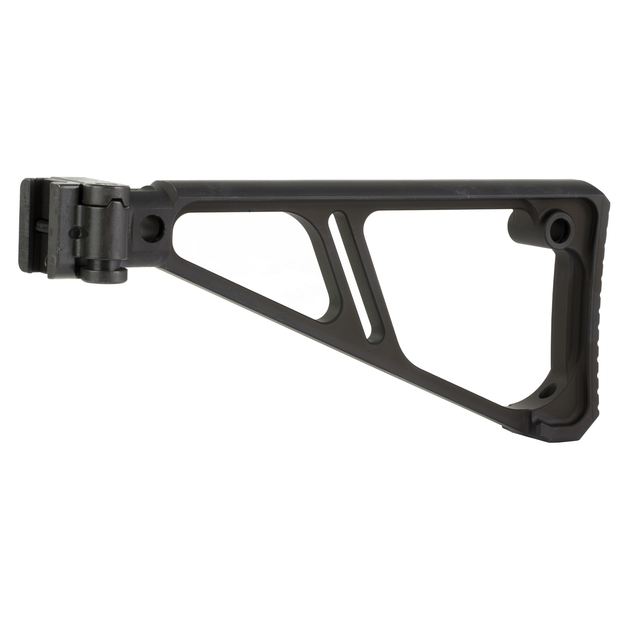 Midwest Industries Side Folding Fixed Stock, Black, Fits Picatinny Rail