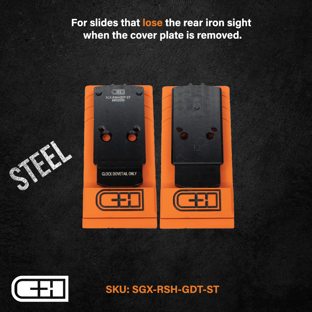 C&H Precision Optic Plate -ST SIG P320X TO RMR/SRO/HOLO- SGXRSHGDT