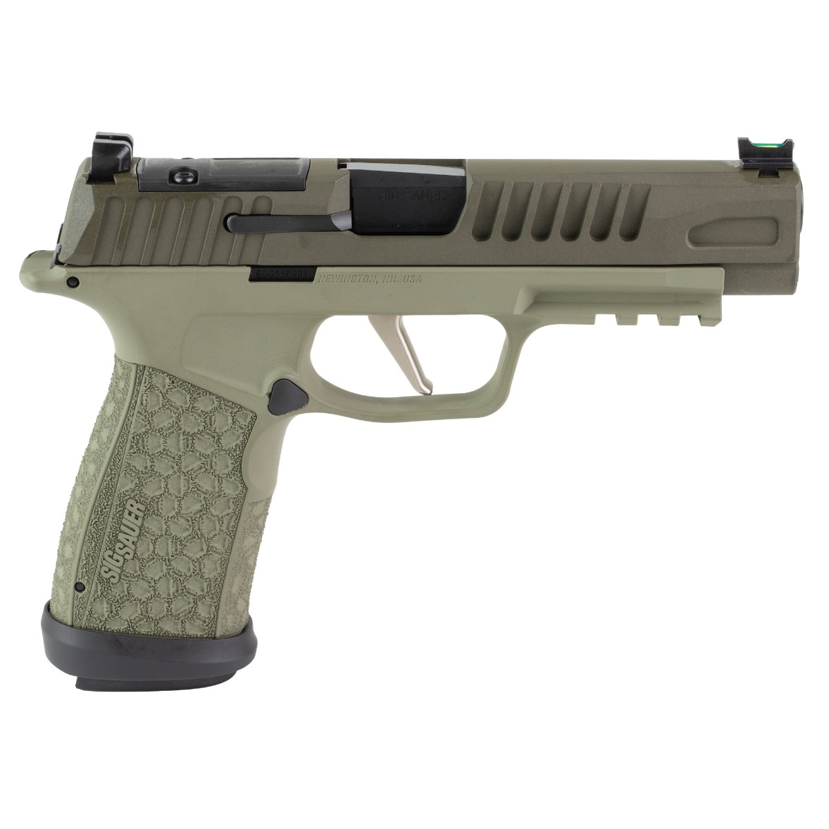 Sig P365 FUSE 4.3" 9mm OR (1)17/(2)21rd Pistol w/ Romeo-RS Compact 3MOA, Debo Green - SG365XF-9BFOGRNDEBO