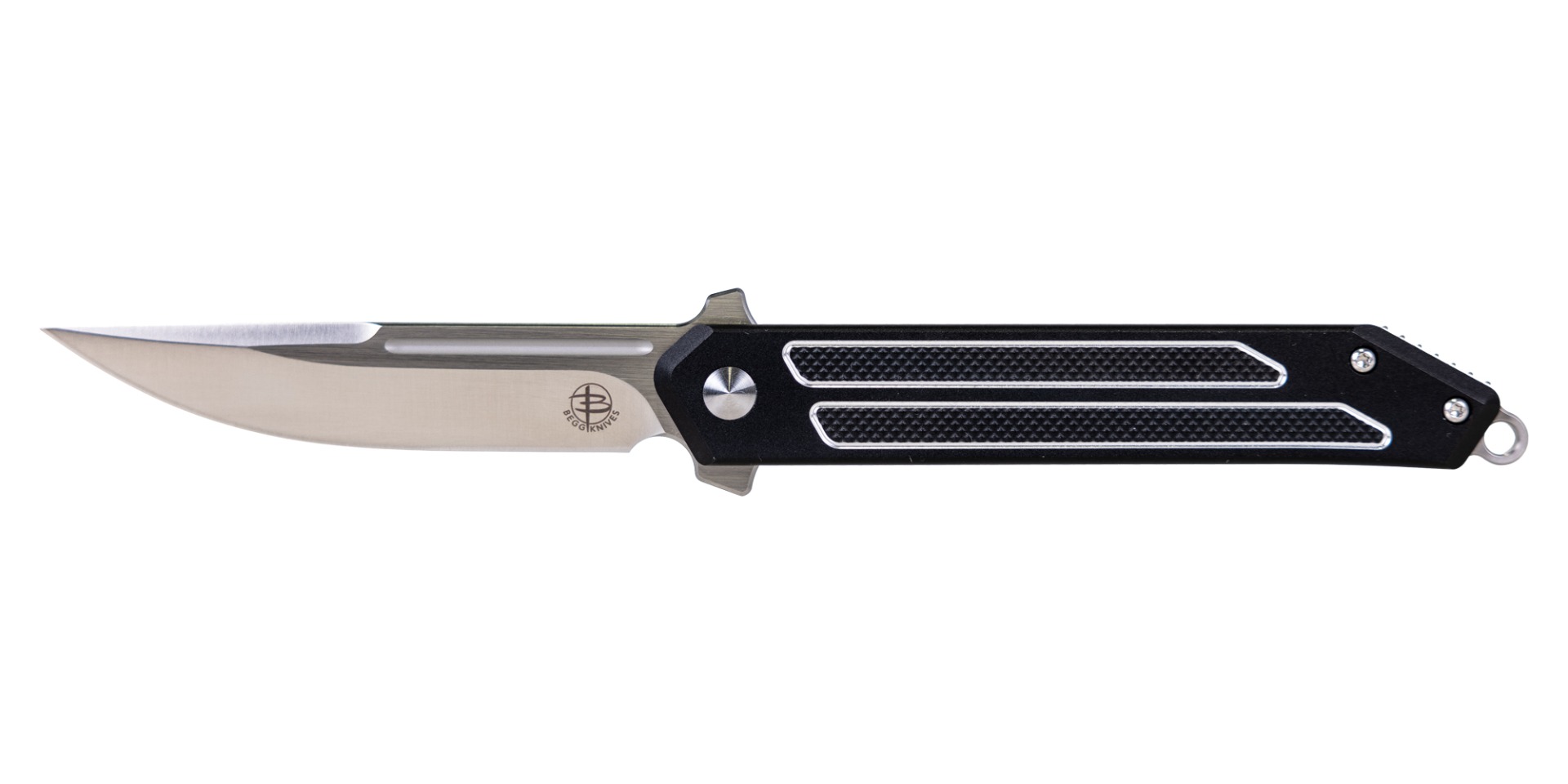 Begg Knives Kwaiken Folding Drop Point Knife, Black - BG016