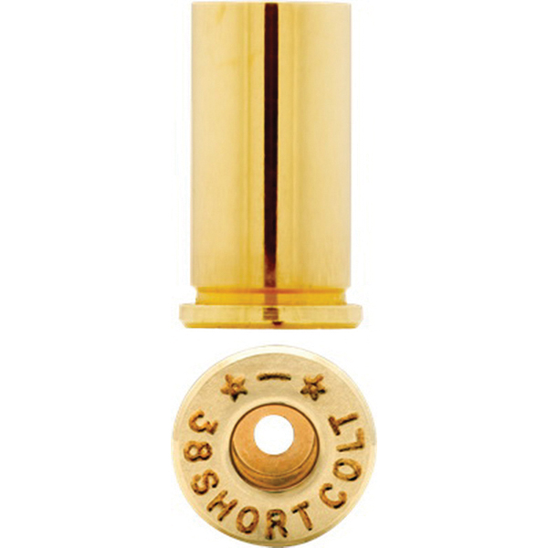 Starline Brass Small .38 Short Colt Unprimed Brass Cartridge Case, 100/bag - Star38SCEUP1