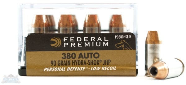 Federal 380 Auto/ACP 90gr Hydra-Shok Ammunition 20rds - PD380HS1
