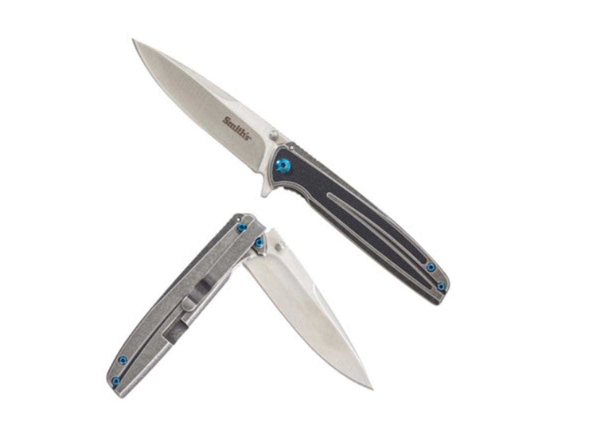 Smiths Products Infima 3.26" Drop Point Folding Knife, Gray