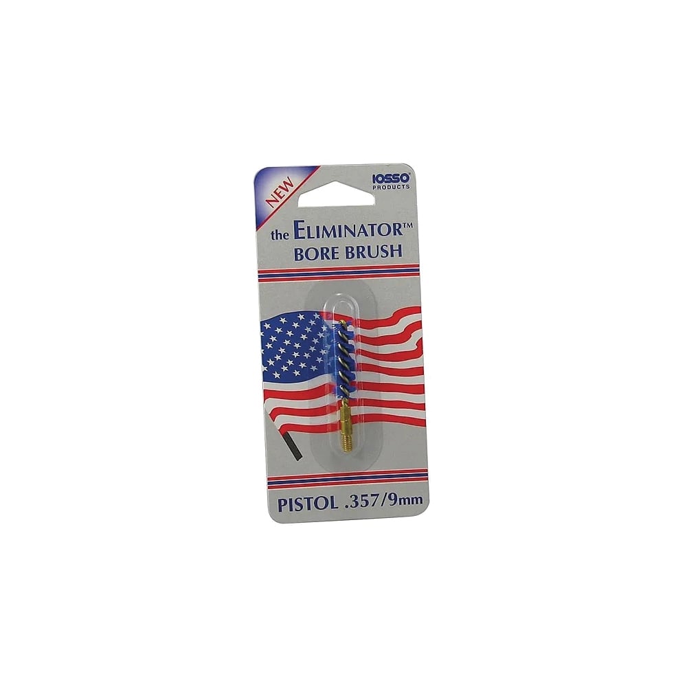 IOSSO Products Eliminator .357 Cal/9mm Premium Bore Brush, Cobalt Blue