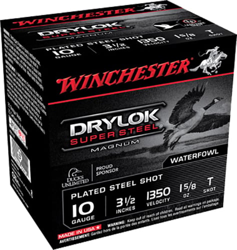 WINCHESTER DRYLOK SUPER STEEL 10 GA 3-1/2″ T 1-5/8 OZ 25 RD/BX 10 BX/CS - Flat Rate Shipping Under 30lbs! - No Credit Card Fees