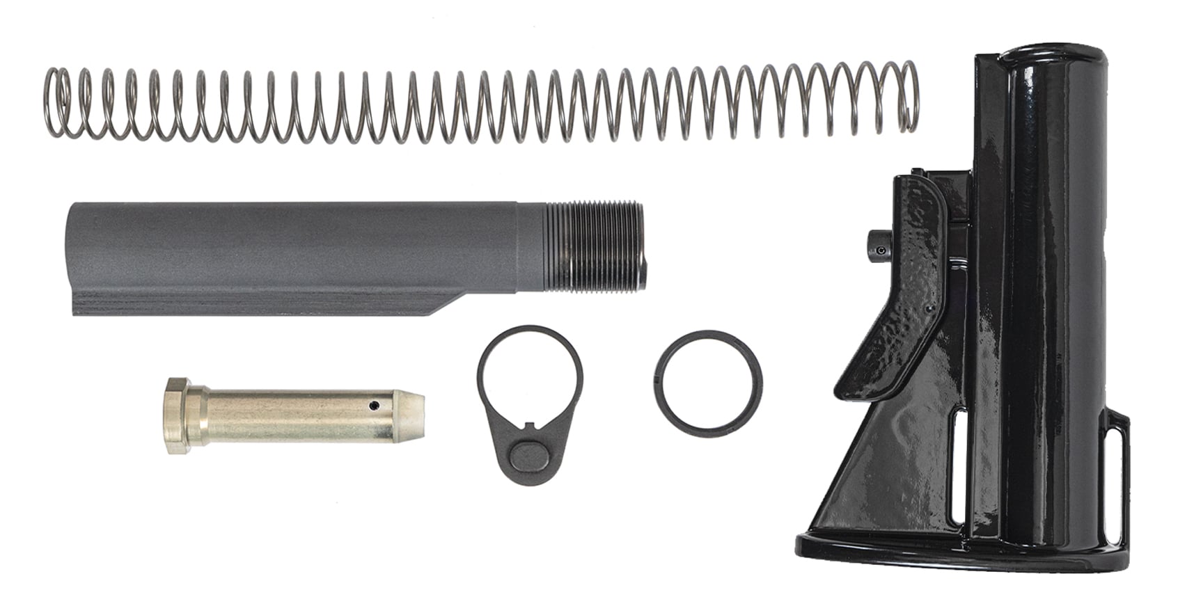 Harrington & Richardson Aluminum CAR Stock w/ 2 Position Buffer Tube, Gray