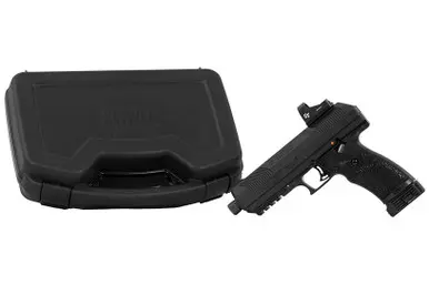 Hi-Point JXP10CTHC 10mm 5.2" 10+1 W/ Threaded Barrel, Crimson Trace Red Dot Hard Case Black