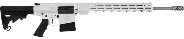 GLFA AR-10 6.5 Creedmoor Rifle, 20" Barrel, White/SS