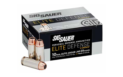 Sig Sauer Elite Performance 10mm Ammunition, 20 Rounds JHP 200Gr - E10MM20020