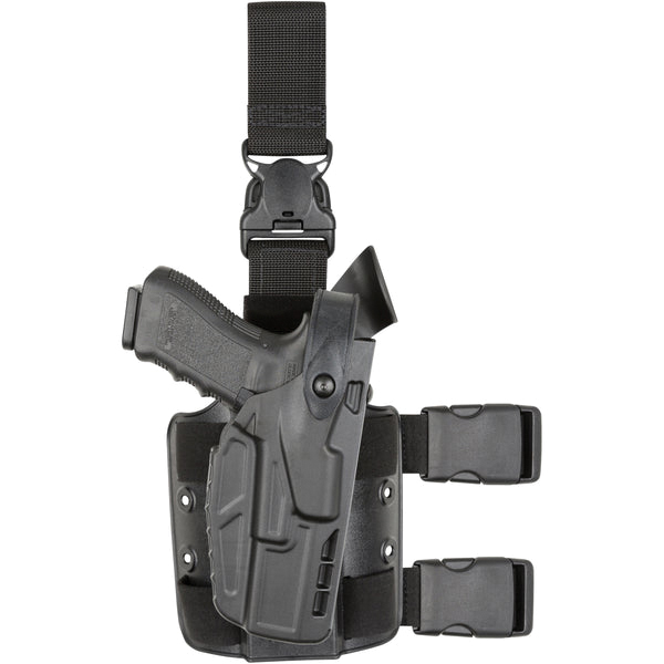 Safariland 7305 - 7TS ALS/SLS Tactical Ruger American 9/40 Thigh Holster RH Nylon Blend, Black