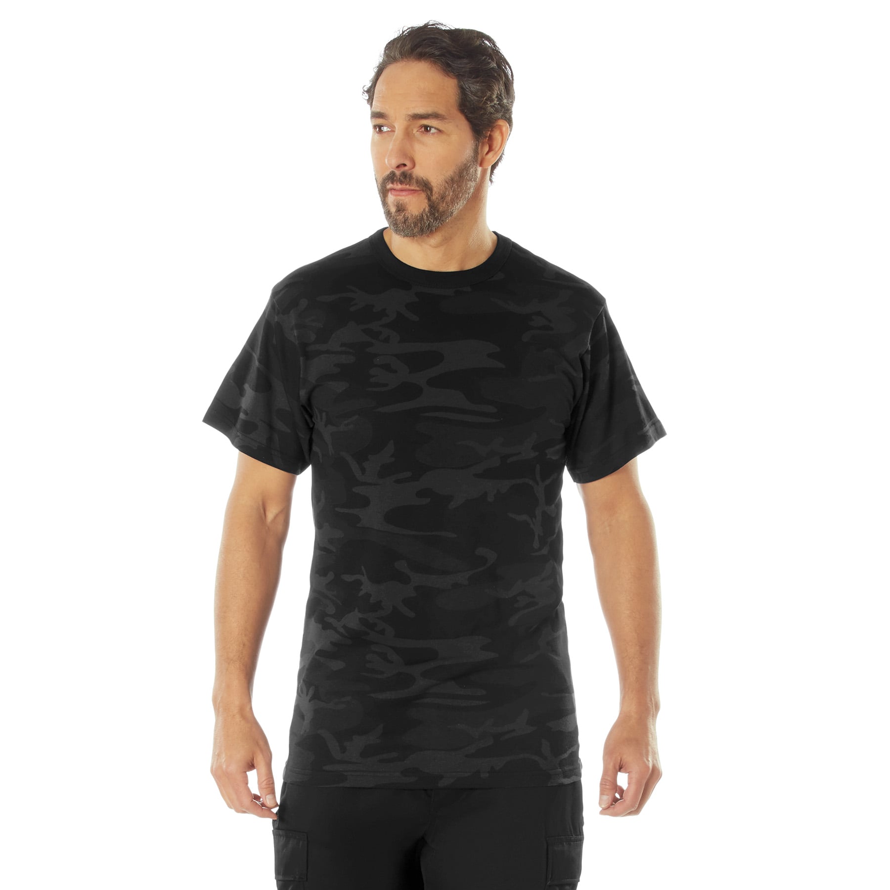 Rothco Midnight Camo T-Shirt - Midnight Black Camo, Large