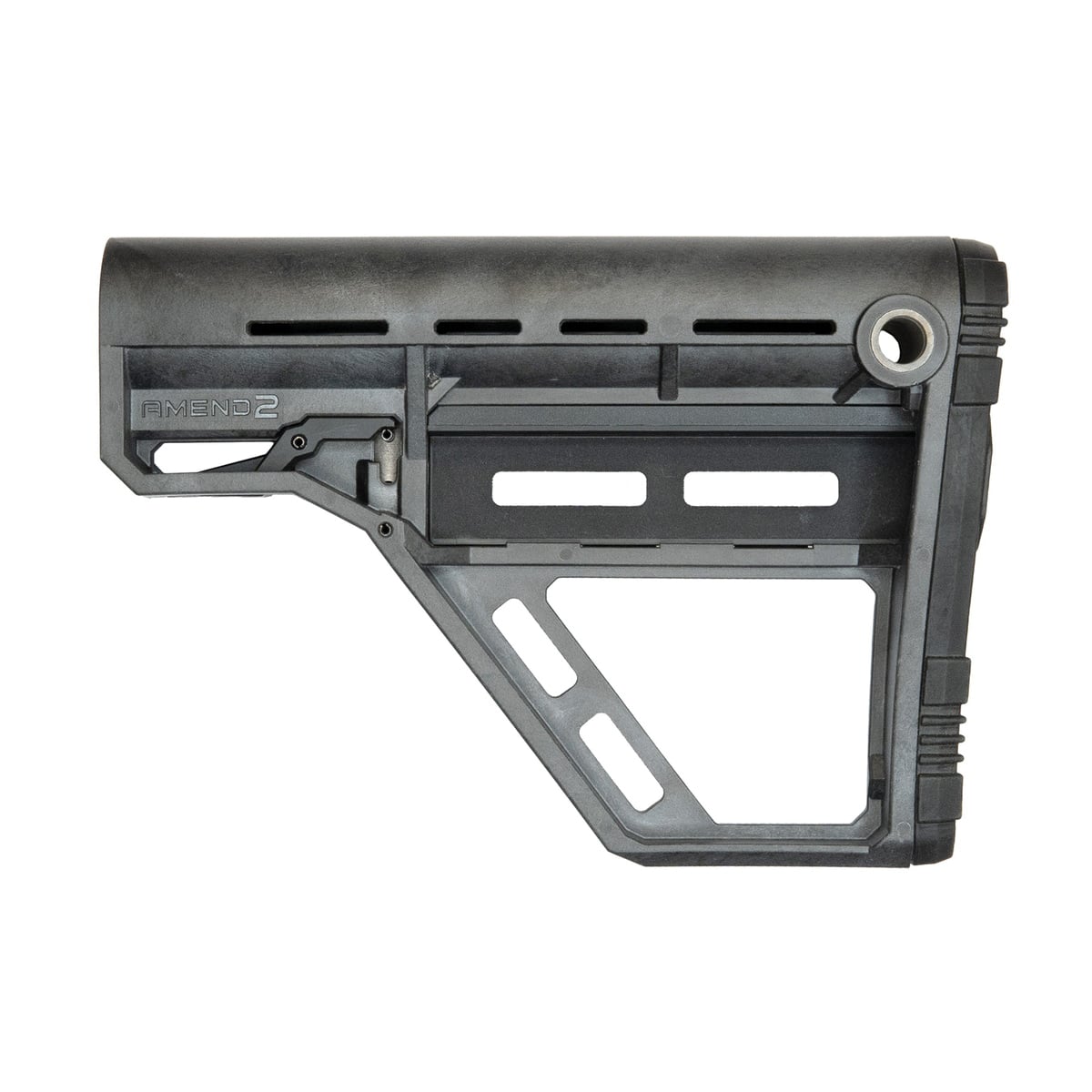 Amend2 Modular Stock in Carbon Gray - Customizable and Lightweight Stock for Enhanced Tactical Performance and Versatility - A2AMSBASECBN