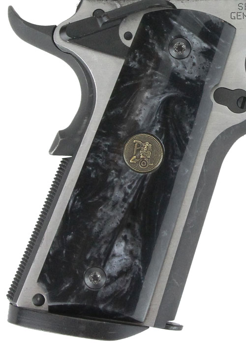 Pachmayr Black Pearl 1911 Full Size Grips - Smooth