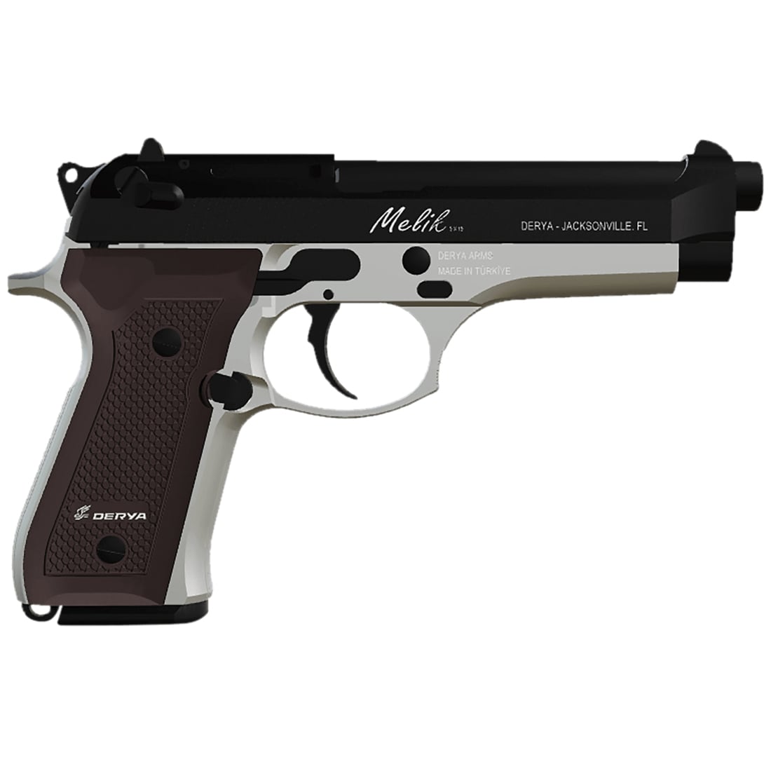 Derya Melik 9mm 4.90" 17rds, Silver