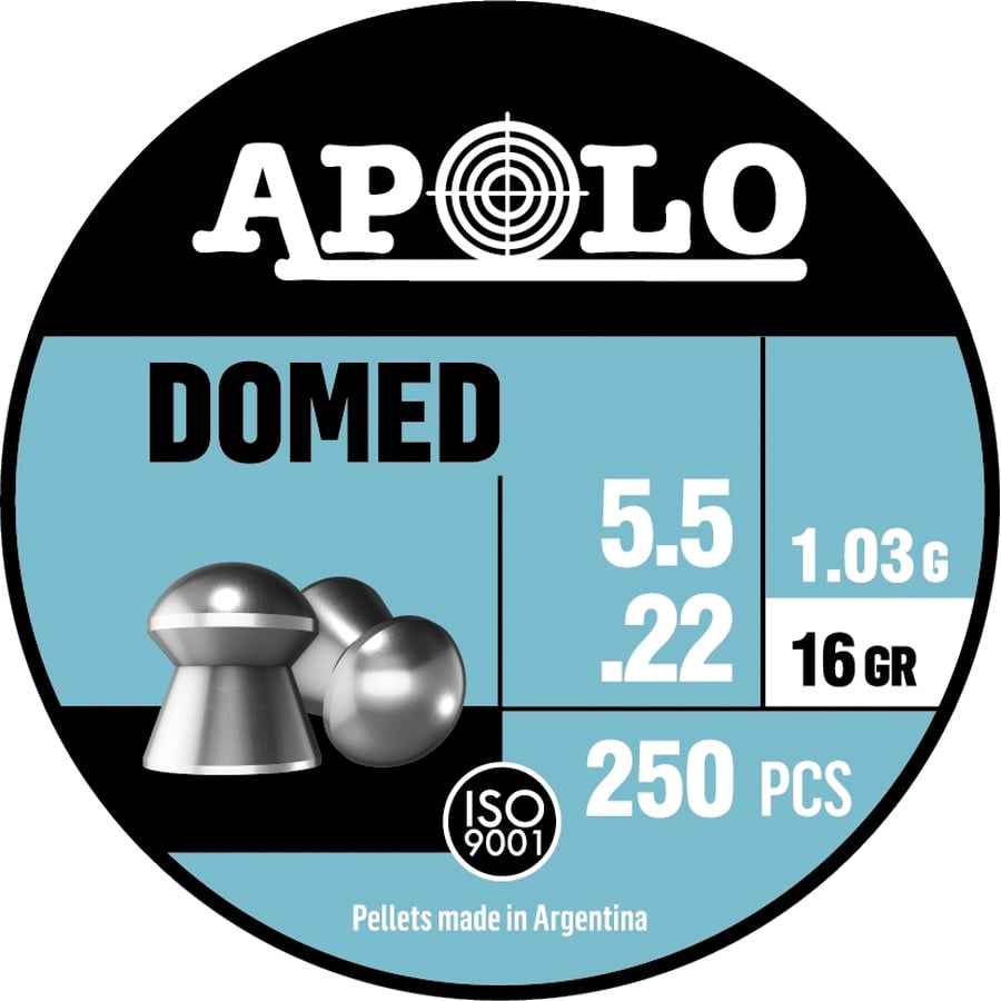 Hatsan USA Apolo Domed .22 Cal Airgun Rifle Pellet, 16 gr 250rds