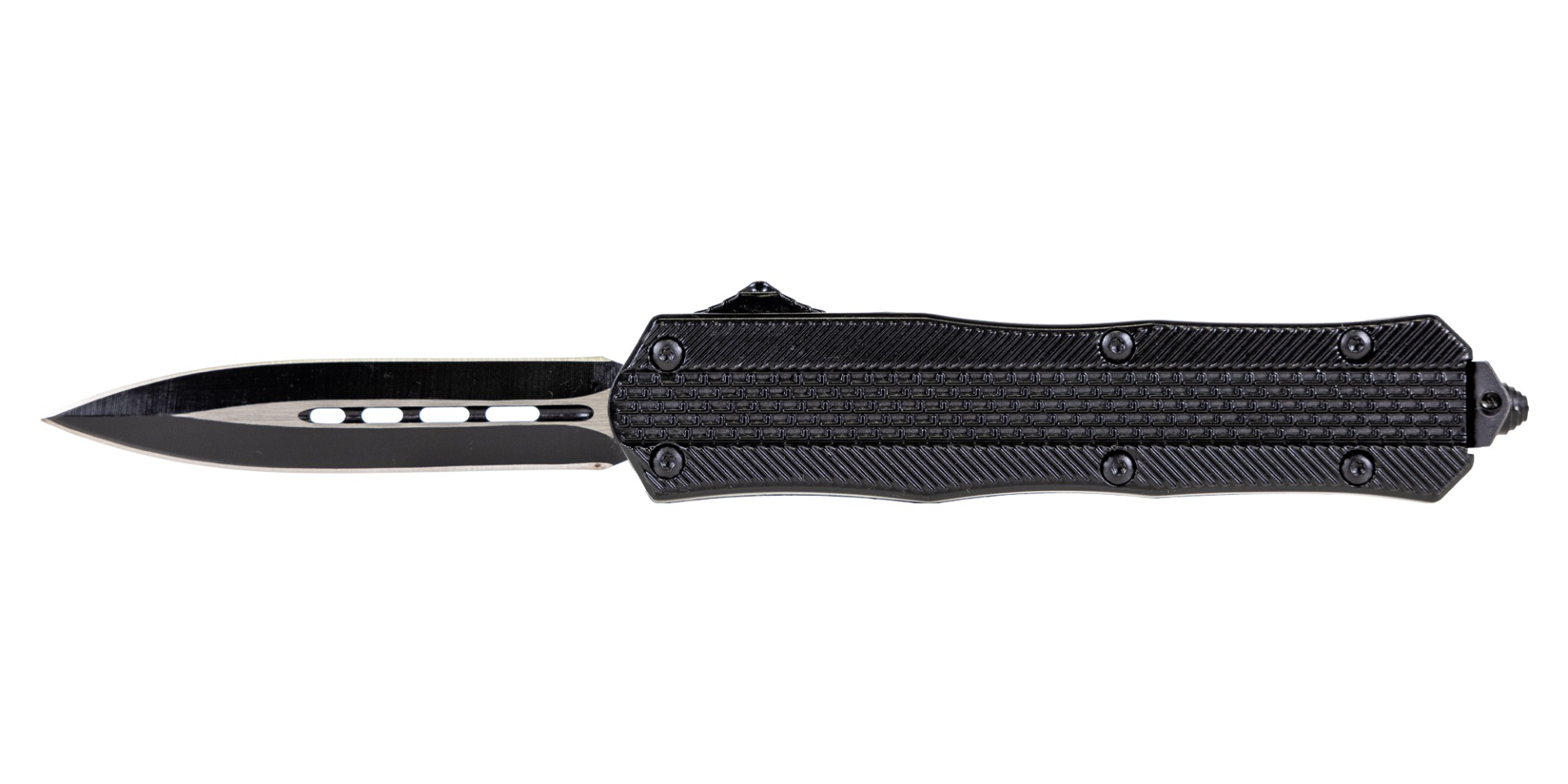Master Cutlery Spear Point OTF Knife, Black - 412