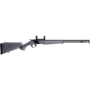 CVA PR2119M Wolf  50 Cal 24 Blued Steel Barrel &  Steel Receiver w/Picatinny Rail, Fixed Stealth Gray Synthetic Stock